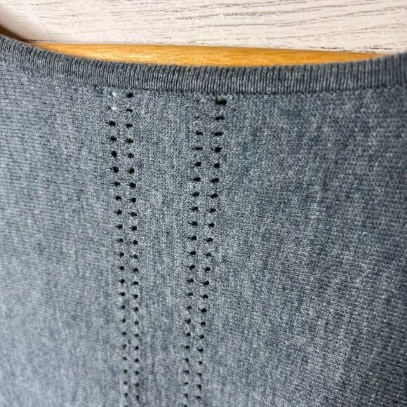 J Jill Sweater Size Large Faded Teal Long Sleeve Dolman Sleeve Knit 3/4 Sleeve - Picture 14 of 16